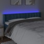 Testiera a LED Blu Scuro 183x16x78/88 cm in Velluto Testiera a LED Blu Scuro 183x16x78/88 cm in Velluto