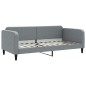 vidaXL Divano Letto con Materasso Grigio Chiaro 90x200 cm in Tessuto