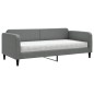 vidaXL Divano Letto con Materasso Grigio Scuro 90x200 cm in Tessuto vidaXL Divano Letto con Materasso Grigio Scuro 90x200 cm in Tessuto