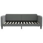 vidaXL Divano Letto con Materasso Grigio Scuro 90x200 cm in Tessuto vidaXL Divano Letto con Materasso Grigio Scuro 90x200 cm in Tessuto