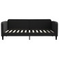 vidaXL Divano Letto con Materasso Nero 90x200 cm in Tessuto vidaXL Divano Letto con Materasso Nero 90x200 cm in Tessuto