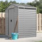 vidaXL Capanno da Giardino Grigio Chiaro 191x130x198cm Acciaio Zincato vidaXL Capanno da Giardino Grigio Chiaro 191x130x198cm Acciaio Zincato
