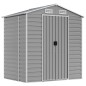 vidaXL Capanno da Giardino Grigio Chiaro 191x130x198cm Acciaio Zincato vidaXL Capanno da Giardino Grigio Chiaro 191x130x198cm Acciaio Zincato
