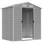 vidaXL Capanno da Giardino Grigio Chiaro 191x130x198cm Acciaio Zincato vidaXL Capanno da Giardino Grigio Chiaro 191x130x198cm Acciaio Zincato