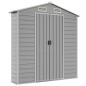 vidaXL Capanno da Giardino Grigio Chiaro 191x130x198cm Acciaio Zincato vidaXL Capanno da Giardino Grigio Chiaro 191x130x198cm Acciaio Zincato