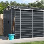 vidaXL Capanno da Giardino Antracite 191x470x198 cm in Acciaio Zincato vidaXL Capanno da Giardino Antracite 191x470x198 cm in Acciaio Zincato