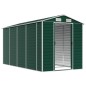 vidaXL Capanno da Giardino Verde 191x385x198 cm in Acciaio Zincato