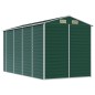 vidaXL Capanno da Giardino Verde 191x385x198 cm in Acciaio Zincato