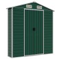 vidaXL Capanno da Giardino Verde 191x385x198 cm in Acciaio Zincato