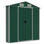 vidaXL Capanno da Giardino Verde 191x725x198 cm in Acciaio Zincato