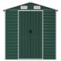 vidaXL Capanno da Giardino Verde 191x810x198 cm in Acciaio Zincato