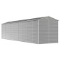 vidaXL Capanno da Giardino Grigio Chiaro 191x810x198cm Acciaio Zincato