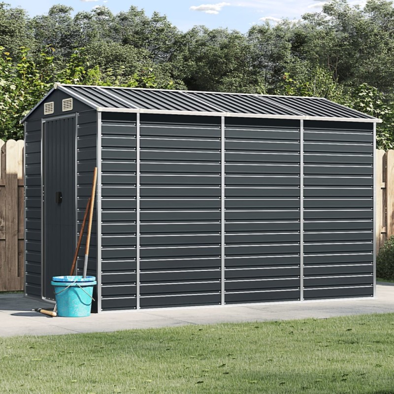 vidaXL Capanno da Giardino Antracite 191x300x198 cm in Acciaio Zincato vidaXL Capanno da Giardino Antracite 191x300x198 cm in Acciaio Zincato