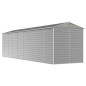 vidaXL Capanno da Giardino Grigio Chiaro 191x725x198cm Acciaio Zincato
