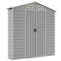 vidaXL Capanno da Giardino Grigio Chiaro 191x725x198cm Acciaio Zincato