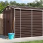 vidaXL Capanno da Giardino Marrone 191x895x198 cm in Acciaio Zincato vidaXL Capanno da Giardino Marrone 191x895x198 cm in Acciaio Zincato