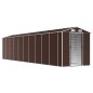 vidaXL Capanno da Giardino Marrone 191x895x198 cm in Acciaio Zincato vidaXL Capanno da Giardino Marrone 191x895x198 cm in Acciaio Zincato