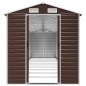 vidaXL Capanno da Giardino Marrone 191x895x198 cm in Acciaio Zincato vidaXL Capanno da Giardino Marrone 191x895x198 cm in Acciaio Zincato