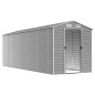 vidaXL Capanno da Giardino Grigio Chiaro 191x555x198cm Acciaio Zincato