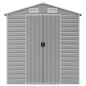 vidaXL Capanno da Giardino Grigio Chiaro 191x555x198cm Acciaio Zincato