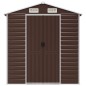 vidaXL Capanno da Giardino Marrone 191x130x198 cm in Acciaio Zincato