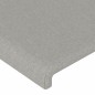 Testiera a LED Grigio Chiaro 163x16x118/128 cm in Tessuto Testiera a LED Grigio Chiaro 163x16x118/128 cm in Tessuto