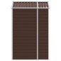 vidaXL Capanno da Giardino Marrone 191x130x198 cm in Acciaio Zincato