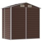 vidaXL Capanno da Giardino Marrone 191x130x198 cm in Acciaio Zincato