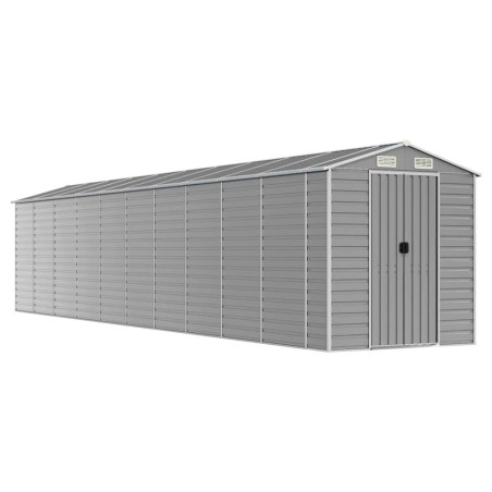 vidaXL Capanno da Giardino Grigio Chiaro 191x895x198cm Acciaio Zincato
