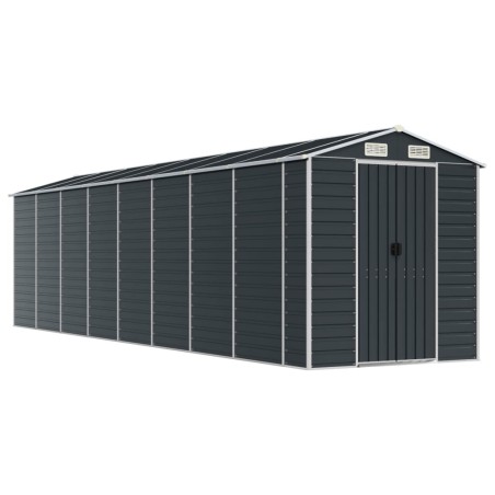 vidaXL Capanno da Giardino Antracite 191x725x198cm in Acciaio Zincato