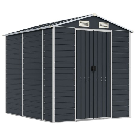 vidaXL Capanno da Giardino Antracite 191x215x198cm in Acciaio Zincato