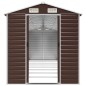 vidaXL Capanno da Giardino Marrone 191x725x198 cm in Acciaio Zincato vidaXL Capanno da Giardino Marrone 191x725x198 cm in Acciaio Zincato