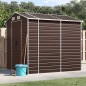 vidaXL Capanno da Giardino Marrone 191x215x198 cm in Acciaio Zincato vidaXL Capanno da Giardino Marrone 191x215x198 cm in Acciaio Zincato