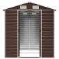 vidaXL Capanno da Giardino Marrone 191x215x198 cm in Acciaio Zincato vidaXL Capanno da Giardino Marrone 191x215x198 cm in Acciaio Zincato