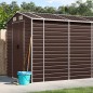 vidaXL Capanno da Giardino Marrone 191x470x198 cm in Acciaio Zincato vidaXL Capanno da Giardino Marrone 191x470x198 cm in Acciaio Zincato