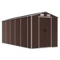 vidaXL Capanno da Giardino Marrone 191x470x198 cm in Acciaio Zincato vidaXL Capanno da Giardino Marrone 191x470x198 cm in Acciaio Zincato