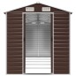 vidaXL Capanno da Giardino Marrone 191x470x198 cm in Acciaio Zincato vidaXL Capanno da Giardino Marrone 191x470x198 cm in Acciaio Zincato