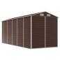 vidaXL Capanno da Giardino Marrone 191x470x198 cm in Acciaio Zincato vidaXL Capanno da Giardino Marrone 191x470x198 cm in Acciaio Zincato