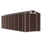 vidaXL Capanno da Giardino Marrone 191x640x198 cm in Acciaio Zincato