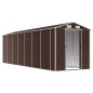 vidaXL Capanno da Giardino Marrone 191x640x198 cm in Acciaio Zincato