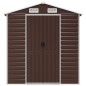 vidaXL Capanno da Giardino Marrone 191x640x198 cm in Acciaio Zincato