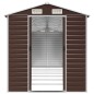 vidaXL Capanno da Giardino Marrone 191x640x198 cm in Acciaio Zincato