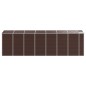 vidaXL Capanno da Giardino Marrone 191x640x198 cm in Acciaio Zincato