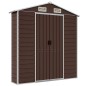 vidaXL Capanno da Giardino Marrone 191x640x198 cm in Acciaio Zincato
