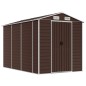 vidaXL Capanno da Giardino Marrone 191x300x198 cm in Acciaio Zincato vidaXL Capanno da Giardino Marrone 191x300x198 cm in Acciaio Zincato