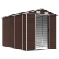 vidaXL Capanno da Giardino Marrone 191x300x198 cm in Acciaio Zincato vidaXL Capanno da Giardino Marrone 191x300x198 cm in Acciaio Zincato