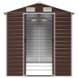 vidaXL Capanno da Giardino Marrone 191x300x198 cm in Acciaio Zincato vidaXL Capanno da Giardino Marrone 191x300x198 cm in Acciaio Zincato