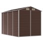 vidaXL Capanno da Giardino Marrone 191x300x198 cm in Acciaio Zincato vidaXL Capanno da Giardino Marrone 191x300x198 cm in Acciaio Zincato