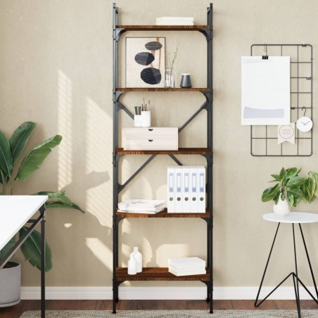vidaXL Libreria Rovere Marrone 5 Ripiani 56x31,5x174 cm Multistrato