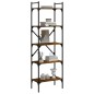 vidaXL Libreria Rovere Fumo 5 Ripiani 56x31,5x174 cm Legno Multistrato vidaXL Libreria Rovere Fumo 5 Ripiani 56x31,5x174 cm Legno Multistrato